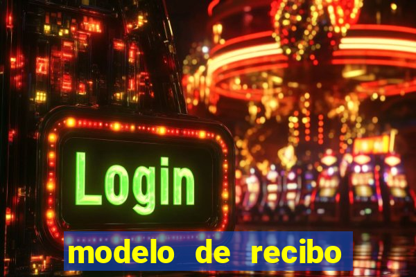 modelo de recibo de pagamento word