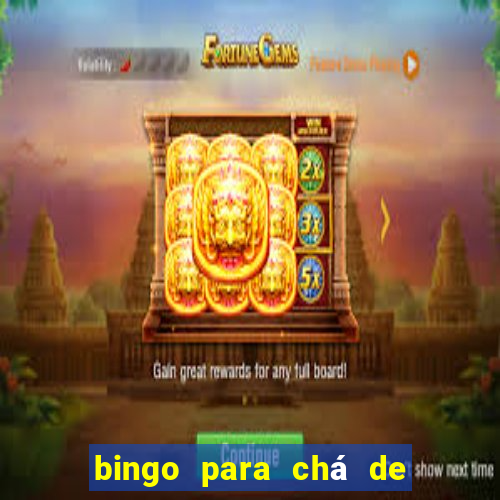 bingo para chá de bebê para imprimir grátis