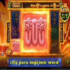 rifa para imprimir word