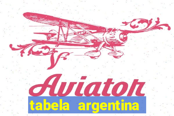 tabela argentina torneo betano