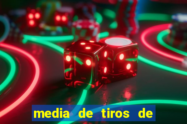 media de tiros de meta por jogo