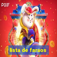 lista de faraos