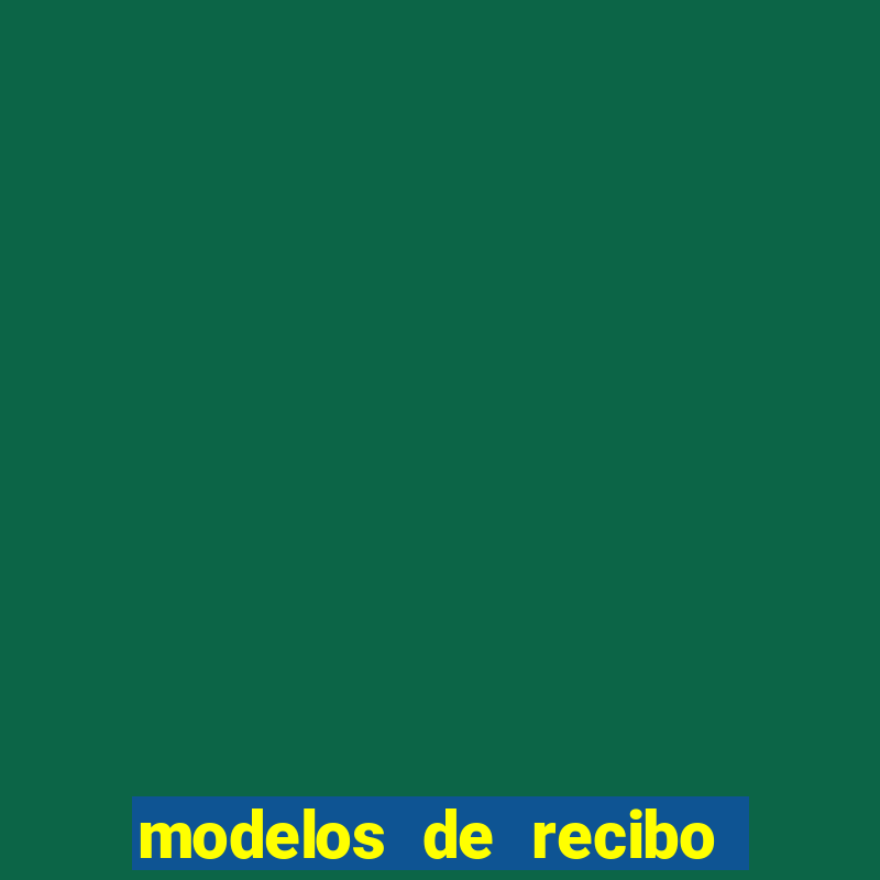 modelos de recibo de pagamento word