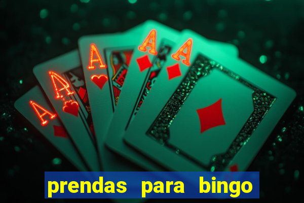 prendas para bingo de natal