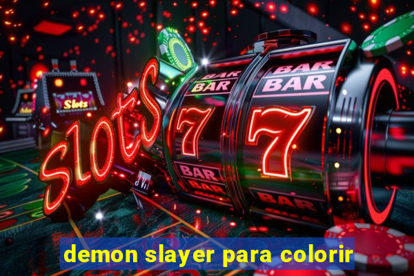 demon slayer para colorir