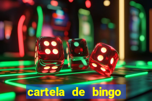 cartela de bingo cha de bebe