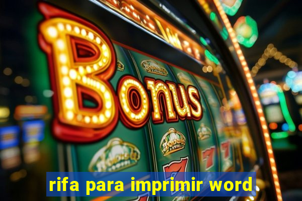 rifa para imprimir word