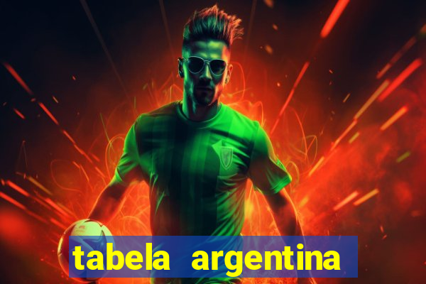 tabela argentina torneo betano