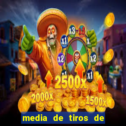 media de tiros de meta por jogo