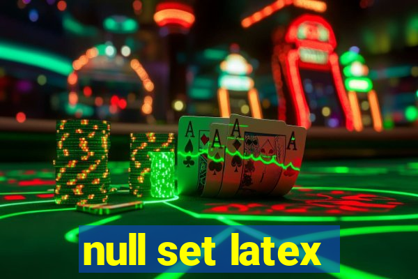 null set latex