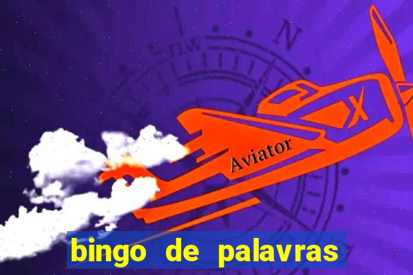 bingo de palavras 3 ano