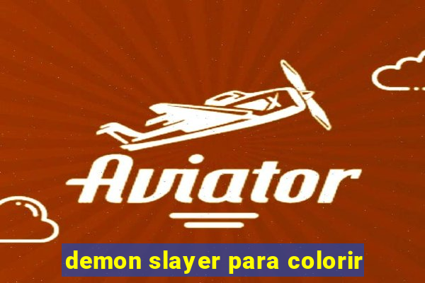 demon slayer para colorir