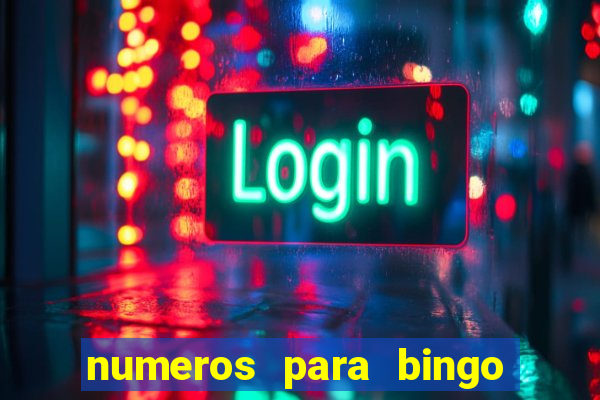 numeros para bingo de 1 a 90